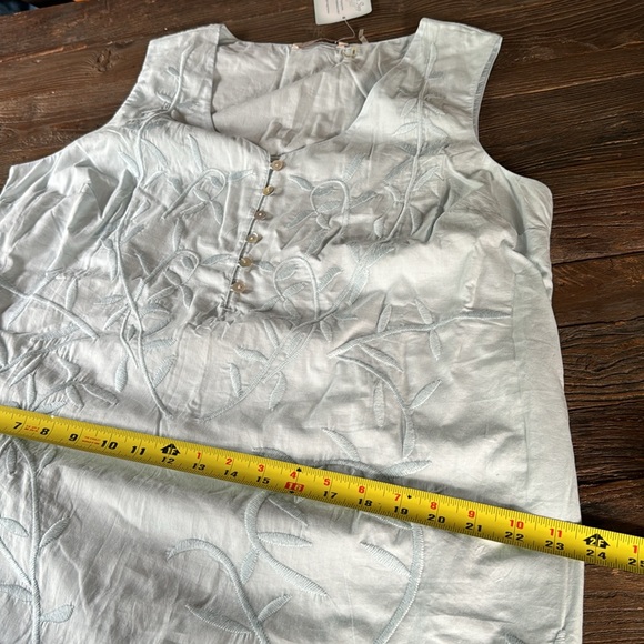 Soft Surroundings Sweet Dreams cotton embroidered lounge maxi dress NWT size L - Picture 12 of 13